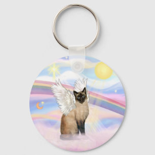 Siamese Cat - Clouds Keychain