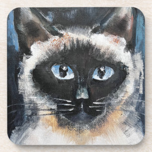 Siamese cat coaster
