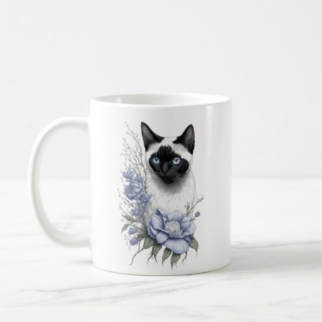 Siamese Cat Coffee Mug (Left)