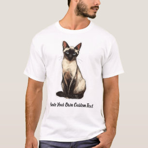 Siamese Cat Create Your Own Custom Text  T-Shirt