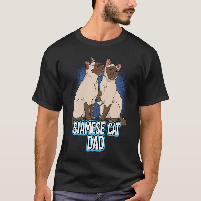 Siamese Cat Dad T-Shirt (Front)