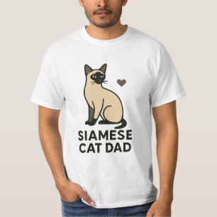 Siamese Cat Dad T-Shirt Cute Cat Lover Gift for