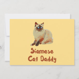 Siamese Cat Daddy Invitation