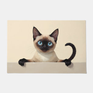 Siamese Cat Doormat Art