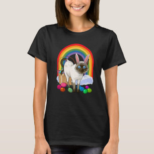 Siamese Cat Easter Eggs Bunny Rabbit T-Shirt