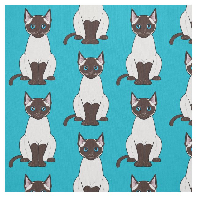 Siamese Cat Fabric (Swatch)