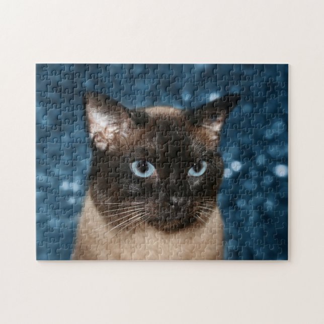 Siamese cat face jigsaw puzzle (Horizontal)