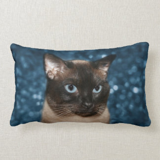 Siamese cat face lumbar pillow