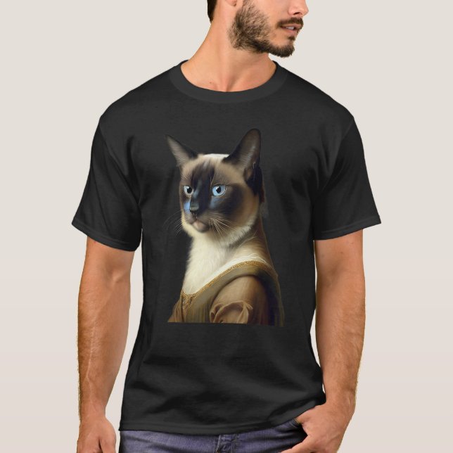 Siamese Cat Funny Masterpiece T-Shirt (Front)