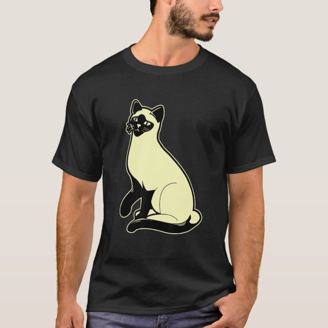 Siamese Cat Gift T-Shirt (Front)