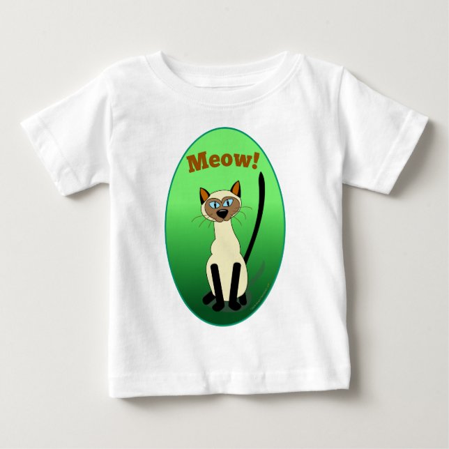 Siamese Cat (Green) Infant Shirt (Front)