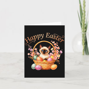 Siamese Cat Happy Easter Cute Siamese Cat Mom Card
