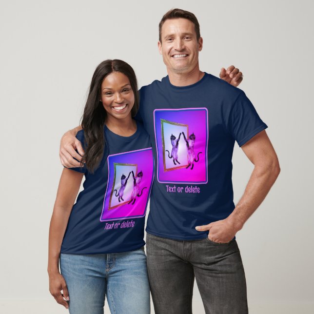 Siamese Cat In A Mirror Personalized T-Shirt (Unisex)