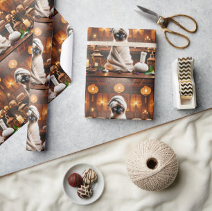Siamese Cat in Spa Wrapping Paper