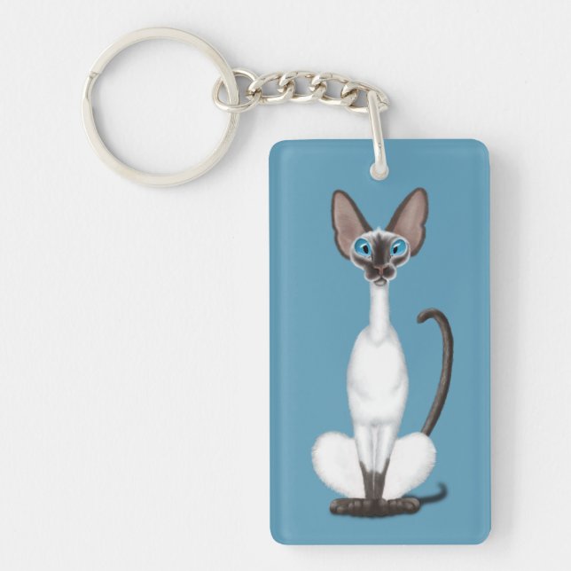 Siamese Cat Keychain (Front)