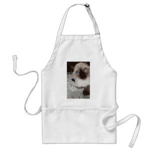 Siamese cat kitty pet animal friend family art standard apron