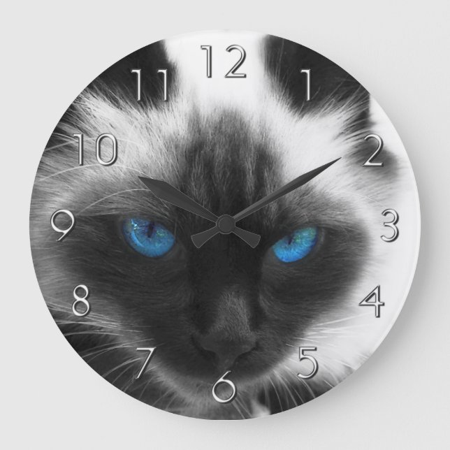 Siamese Cat Large Clock (Front)