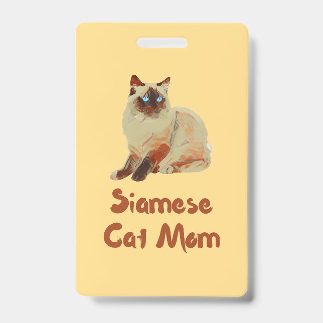 Siamese Cat Mom Badge (Front)