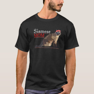 Siamese Cat Mom Kitten Womens Siamese Cat T-Shirt