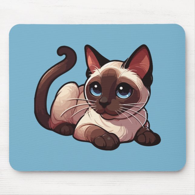 Siamese cat mouse pad (Front)