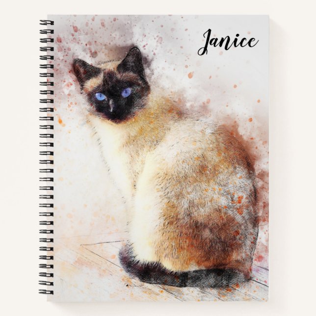 Siamese Cat  Notebook (Front)