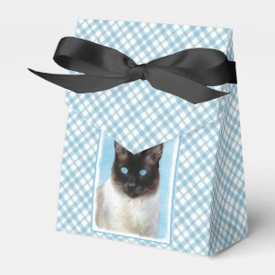 Siamese Cat Painting - Cute Original Cat Art Favor Box