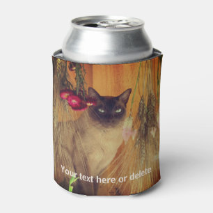Siamese Cat Personalized  Can Cooler