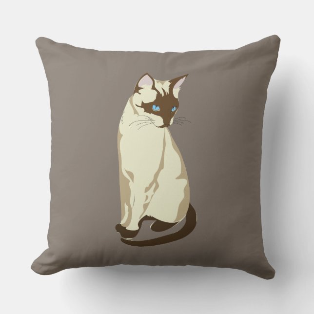 Siamese cat pillow (Front)
