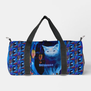 Siamese Cat Posing Abstract Personalized Duffle Bag