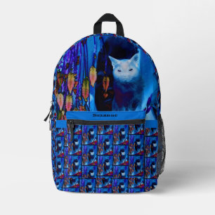 Siamese Cat Posing Abstract Personalized Printed Backpack
