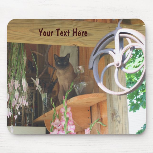 Siamese Cat Posing Animal Photography Mousepad #2 (Front)