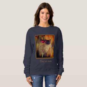 Siamese Cat Posing With Flowers Personalized Sweatshirt