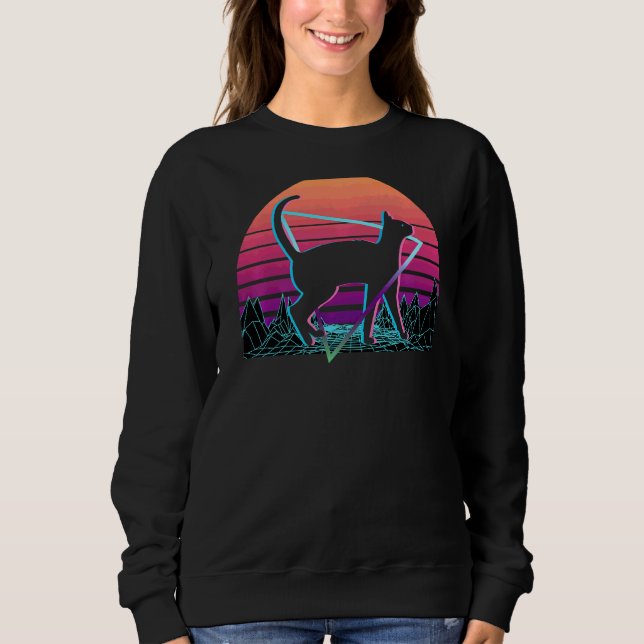 Siamese Cat Retro Sweatshirt (Front)