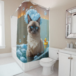 Siamese Cat Sloppy Sleepy Cute Funny 