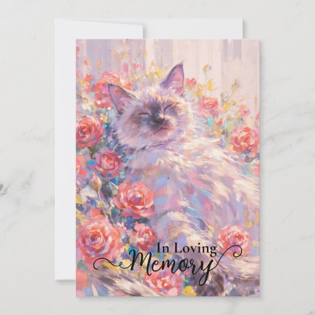 Siamese cat sympathy card (Front)