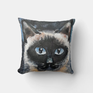 Siamese cat throw pillow