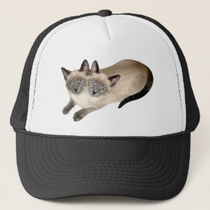 Siamese Cat Twins Trucker Hat