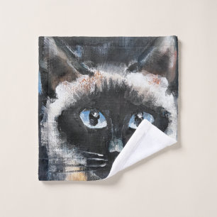 Siamese cat wash cloth