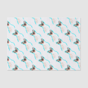 Siamese Cat Watercolor Art Tissue Paper