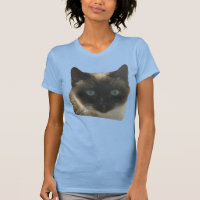 Siamese Cat with Bright Blue Eyes T-Shirt