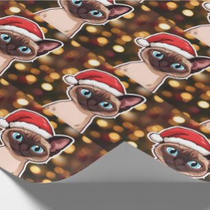 Siamese cat wrapping paper