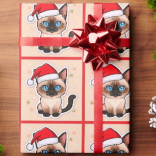 Siamese cat wrapping paper