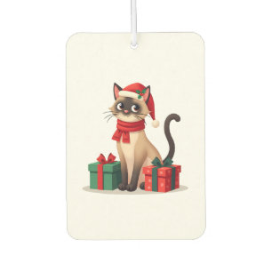 Siamese Cat Xmas Holiday Santa Siamese Cat Christm Air Freshener