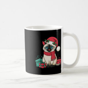 Siamese Cat Xmas Holiday Santa Siamese Cat Christm Coffee Mug