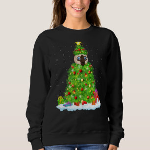 Siamese Cat Xmas Lighting Tree Funny Siamese Cat C Sweatshirt
