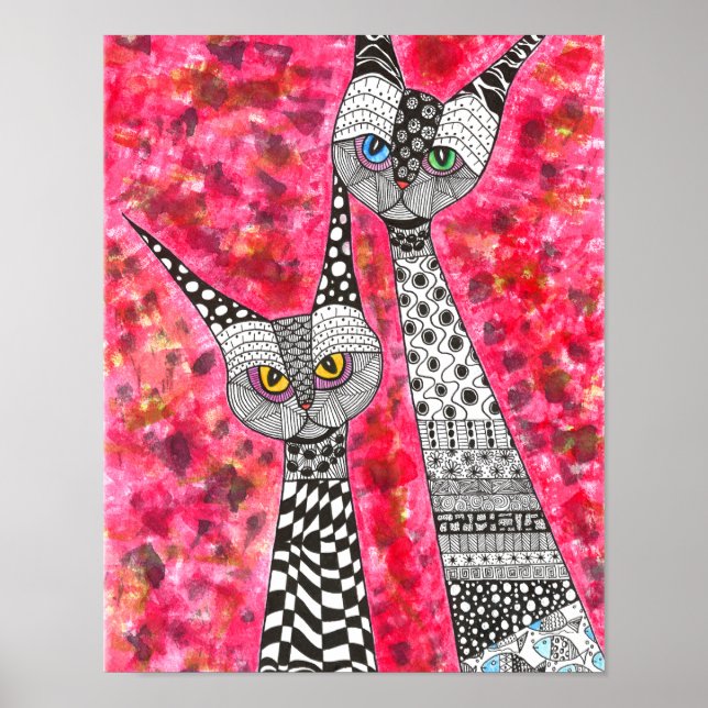 Siamese Cats Poster 11" x 14" (You can Customize) (Front)