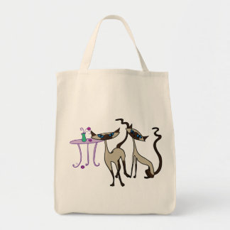 Siamese cats shopping bag