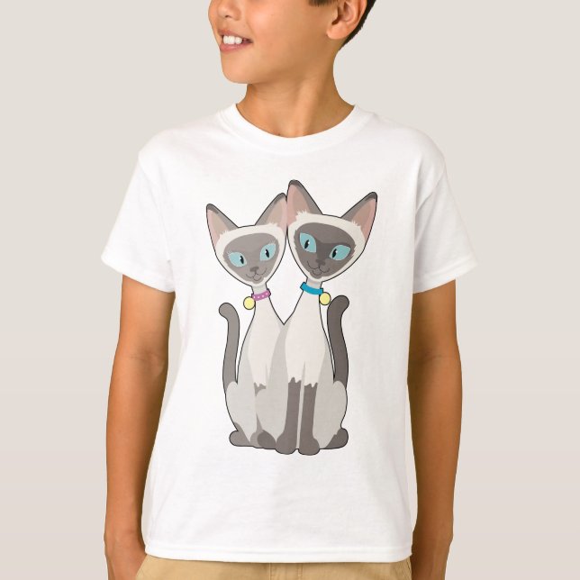 Siamese Cats T-Shirt (Front)