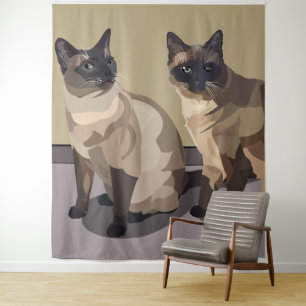 Siamese Cats Tapestry