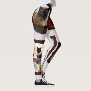 Siamese chats famille des leggings amusants pour f
